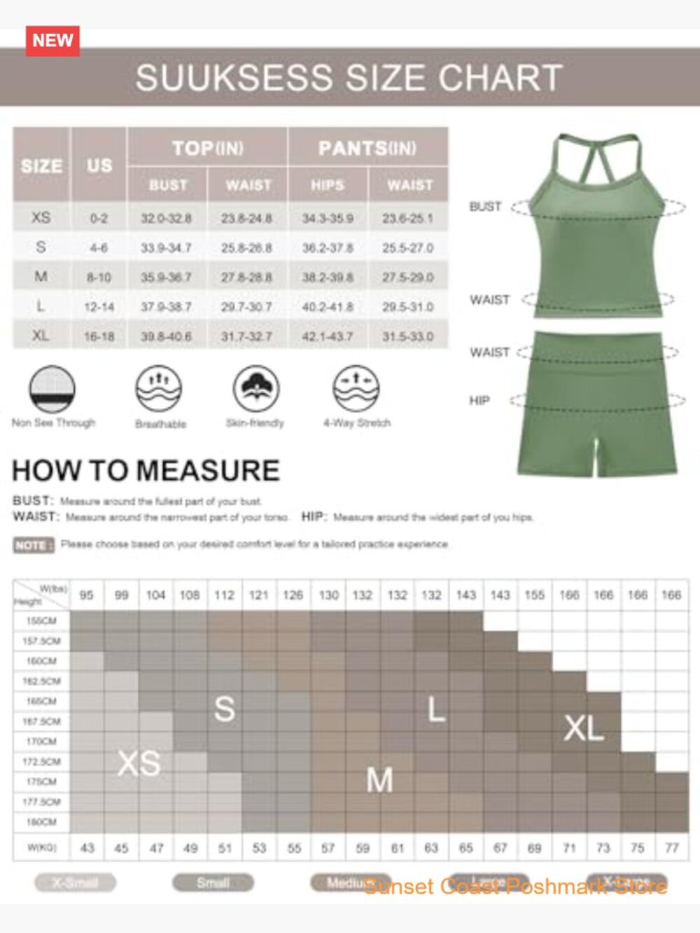 2 Piece Workout Set High Waisted Biker Shorts Halter Padded Tank Top Seamless - Picture 6 of 7